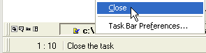 Task Bar right click menu