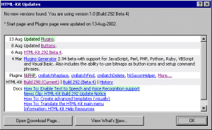  HTML-Kit Check for Updates dialog 