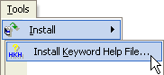  Install Keyword Help File 